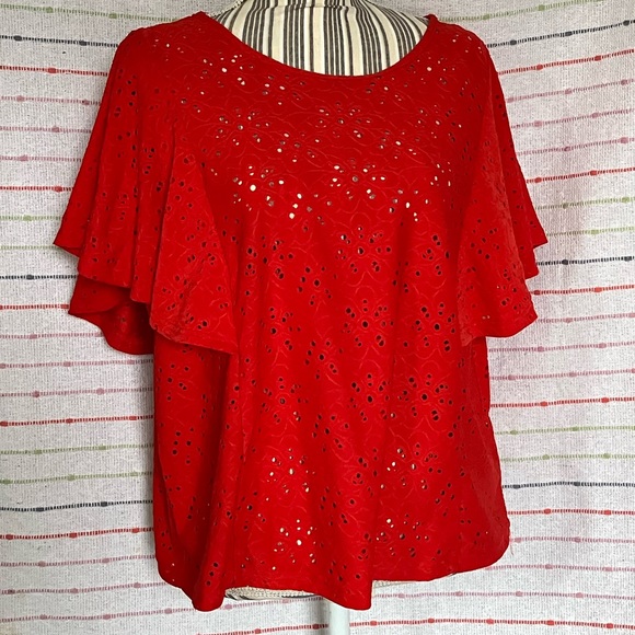 Nanette Lepore Tops - BNWT eyelet cutout LUX Nanette Lepore